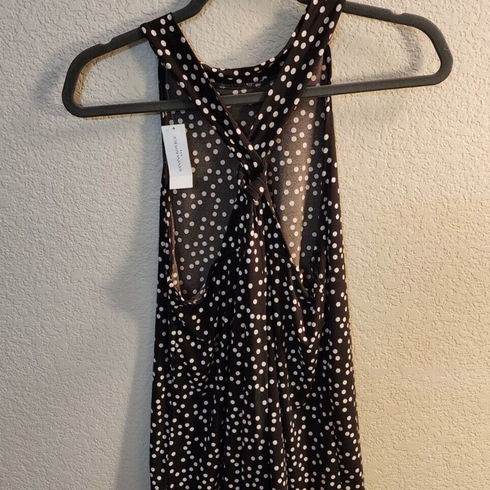 Banana Republic Polka Dot Tie Back Blouse - Picture 2 of 3